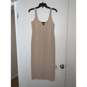 Beige bodycon dress